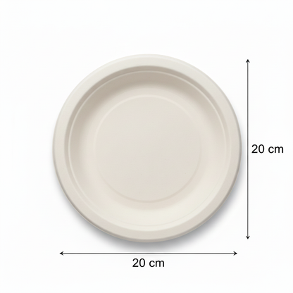 20cm Deep Sugarcane Round Plate