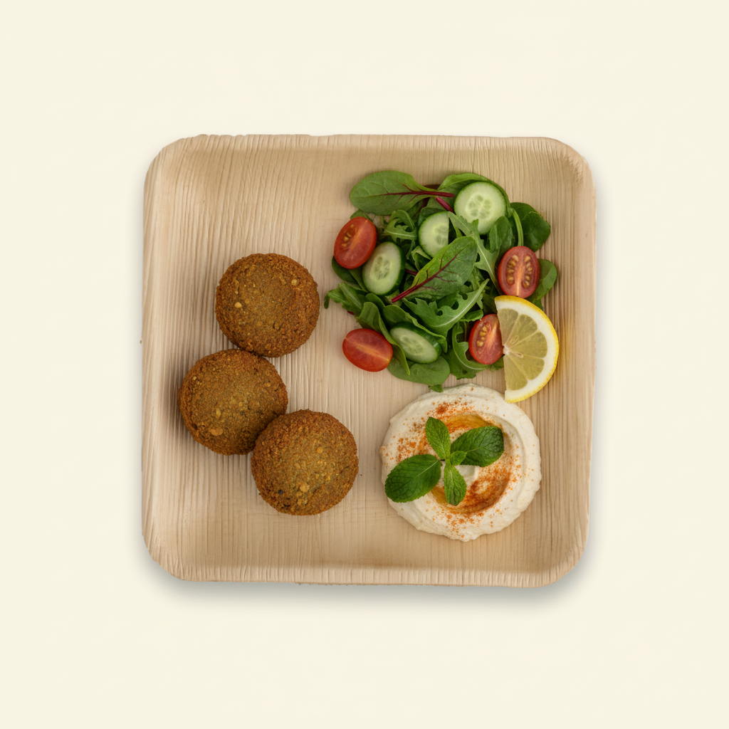 20cm Shallow Palm Leaves Square Plate