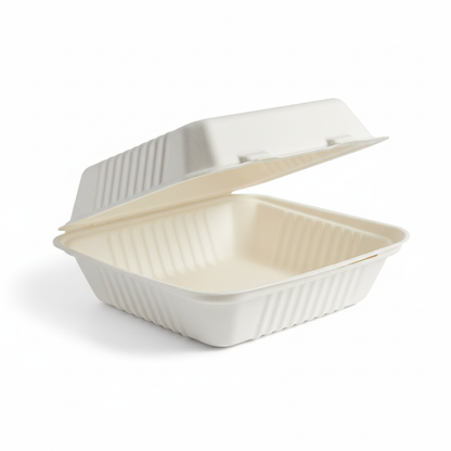 20cm Sugarcane Square Clamshell