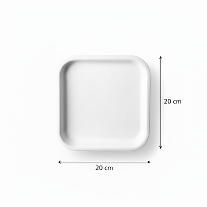 20cm Sugarcane Square Plate