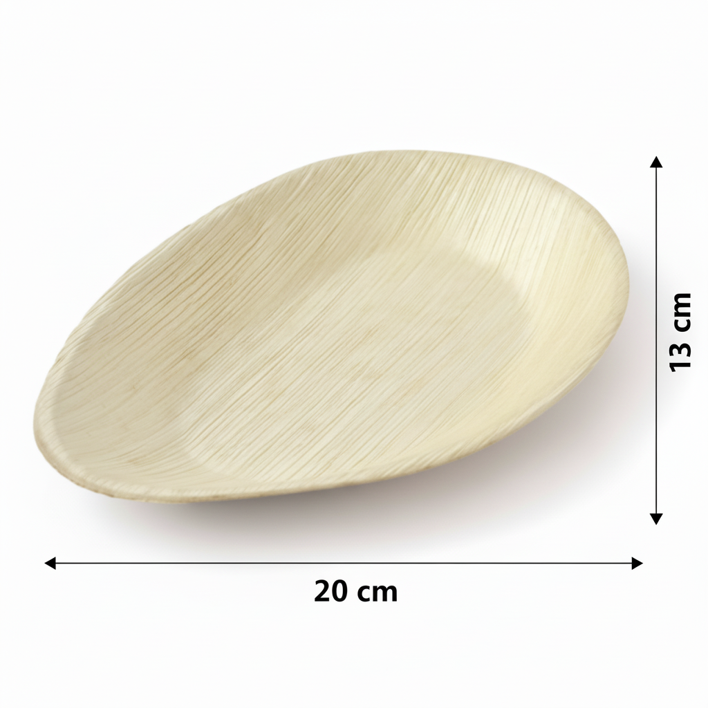 20cm x 13cm Palm Leaves Oblong Plate