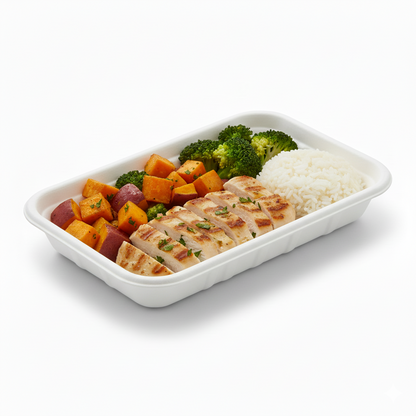 21cm x 14cm Sugarcane Rectangular 2D Tray