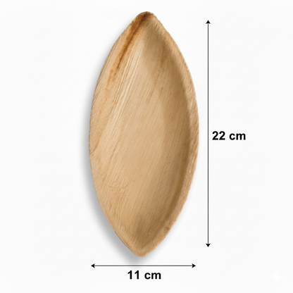 22cm x 11cm Palm Leaves Oval Boat Tray