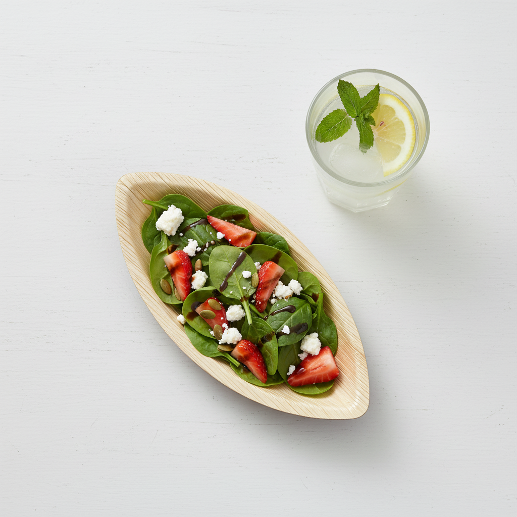 22cm x 11cm Palm Leaves Oval Boat Tray
