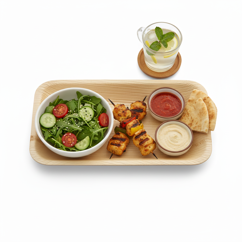22cm x 14cm Shallow Palm Leaves Rectangular Tray