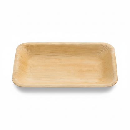 22cm x 14cm Shallow Palm Leaves Rectangular Tray
