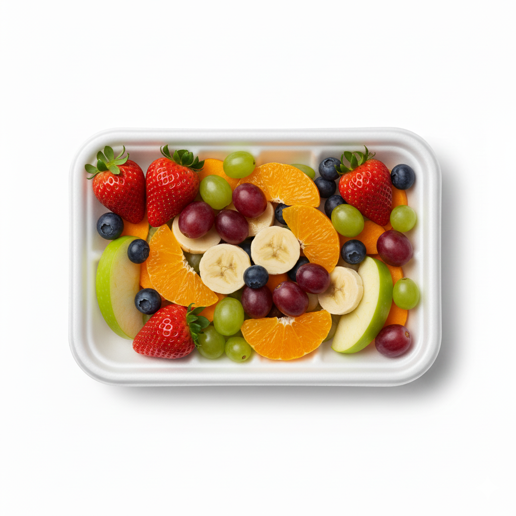 22cm x 14cm Sugarcane Rectangular 2D Tray