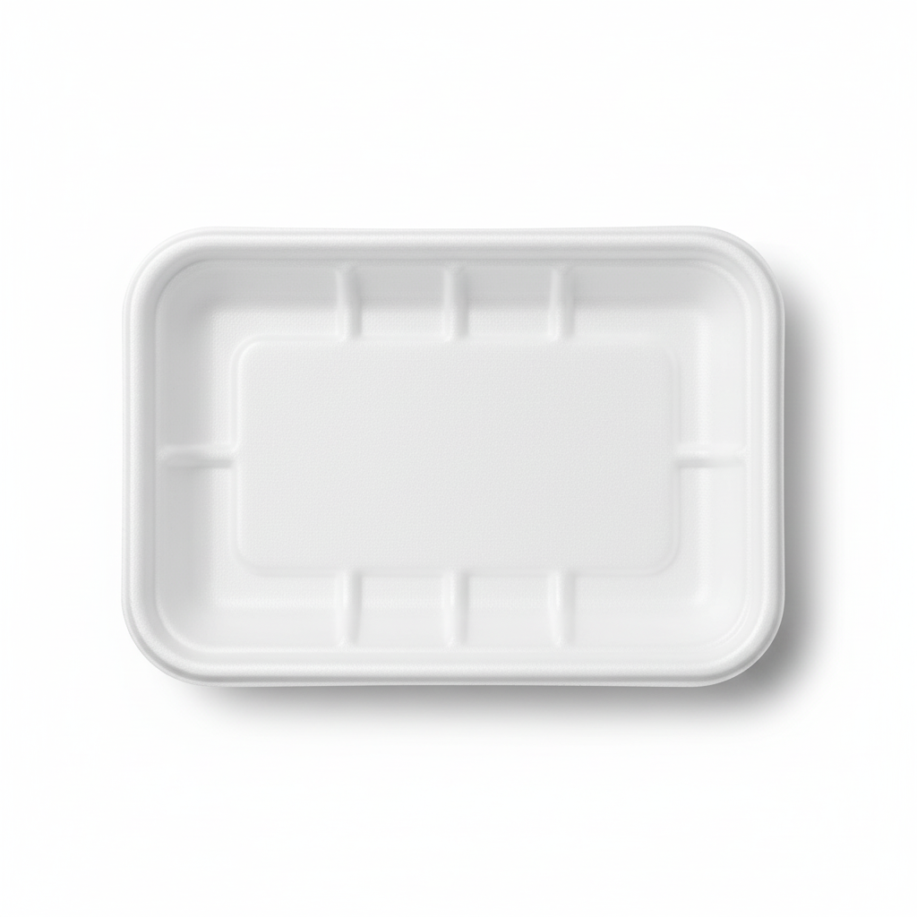 22cm x 14cm Sugarcane Rectangular 2D Tray