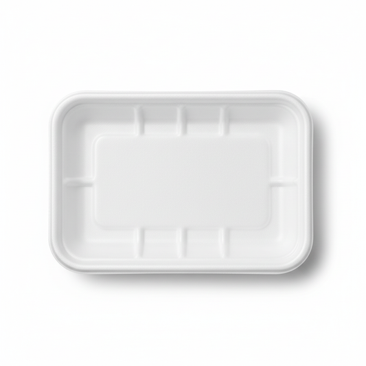 22cm x 14cm Sugarcane Rectangular 2D Tray