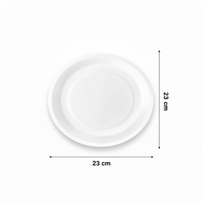 23cm Deep Sugarcane Round Plate
