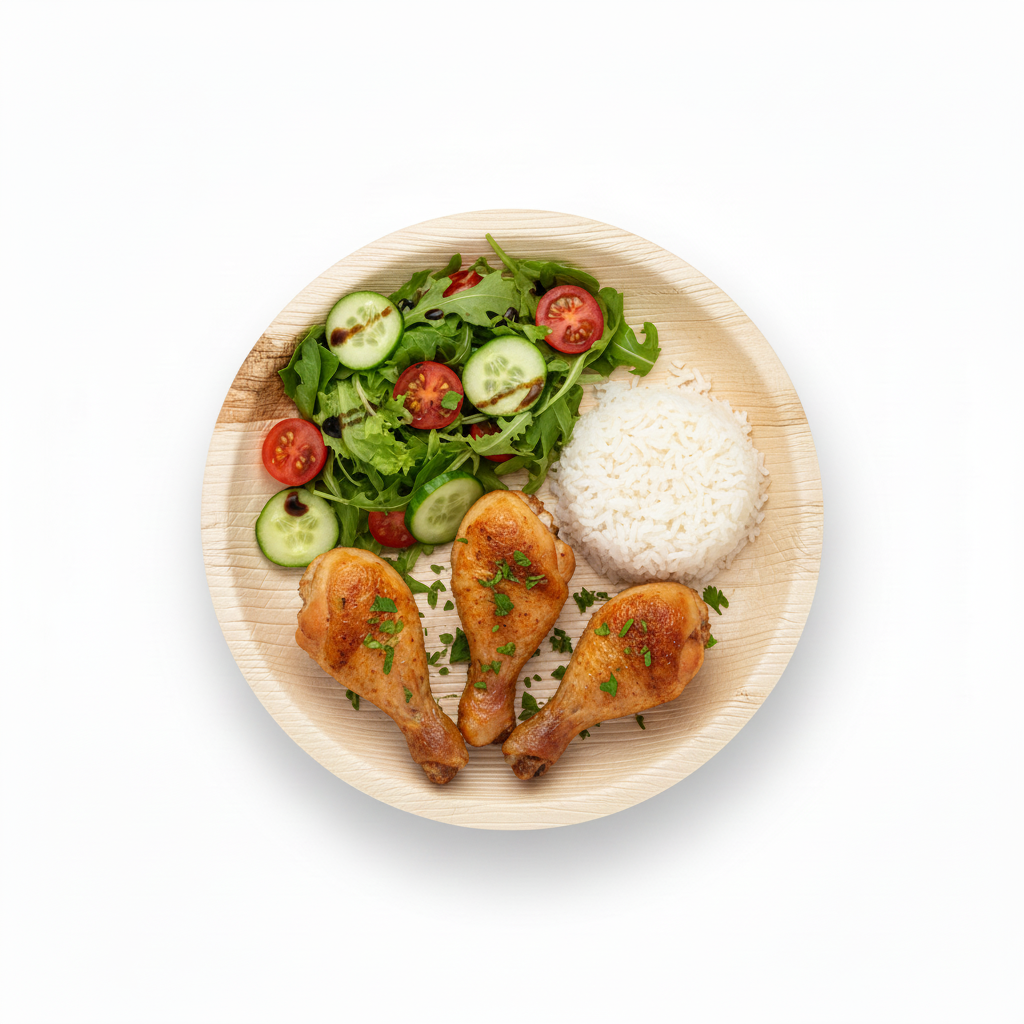 23cm Palm Leaves Round Plate
