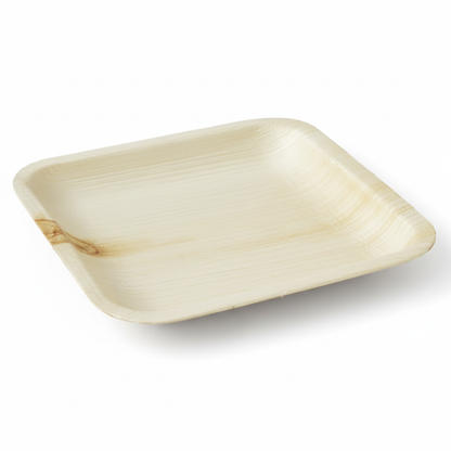 23cm Shallow Palm Leaves Square Plate