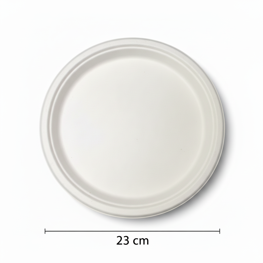 23cm Sugarcane Round Plate