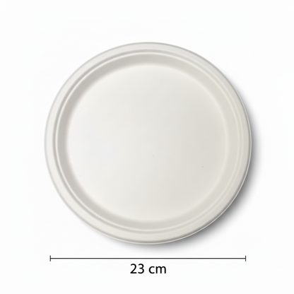 23cm Sugarcane Round Plate