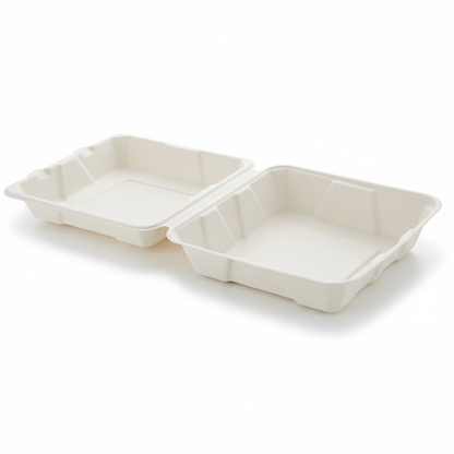 23cm Sugarcane Square Clamshell