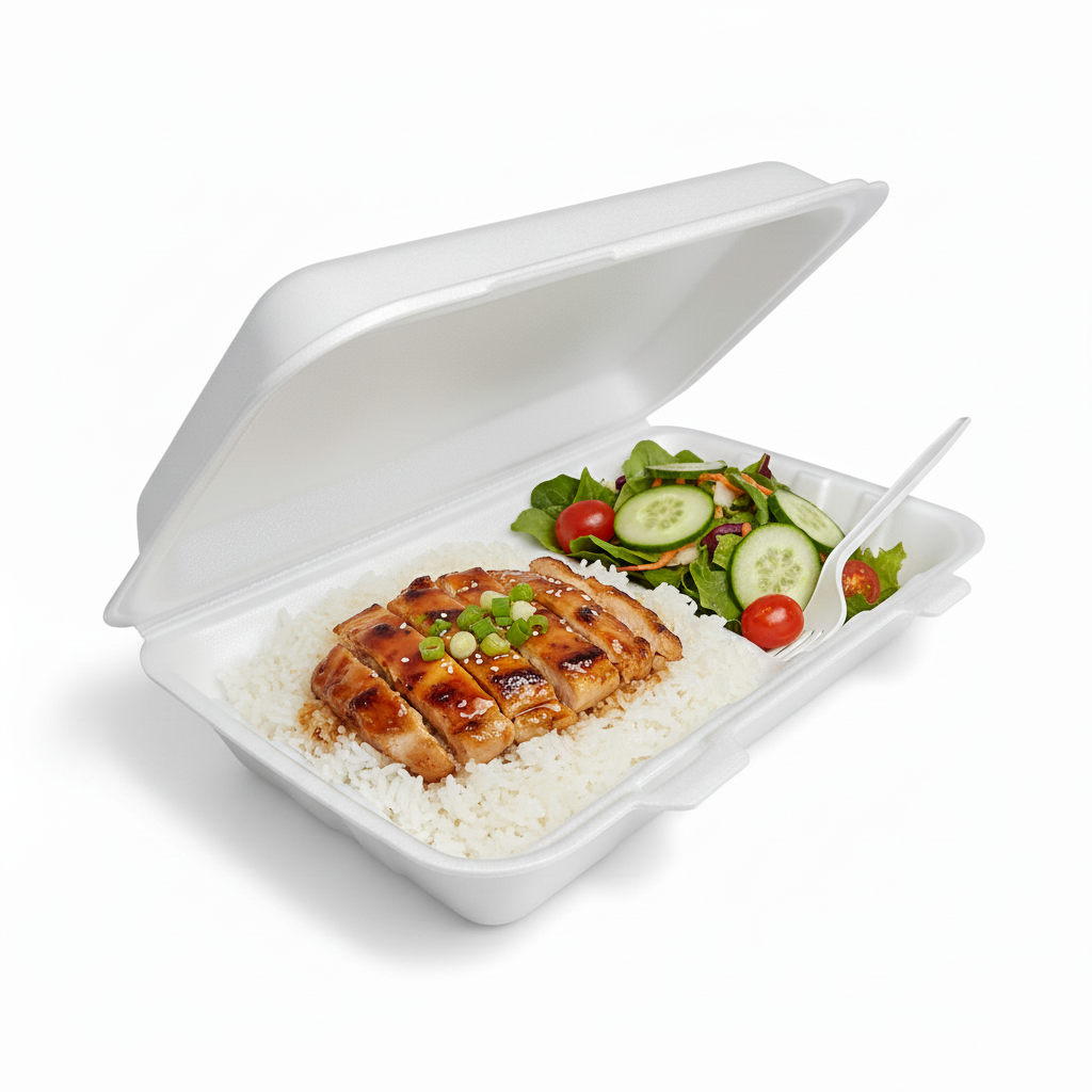 23cm x 15cm Sugarcane Rectangular Clamshell