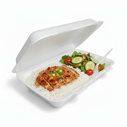 23cm x 15cm Sugarcane Rectangular Clamshell