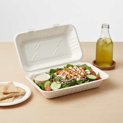 23cm x 16cm Sugarcane Rectangular Clamshell