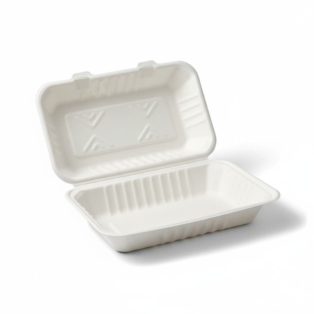 23cm x 16cm Sugarcane Rectangular Clamshell