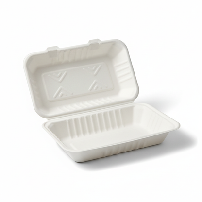 23cm x 16cm Sugarcane Rectangular Clamshell