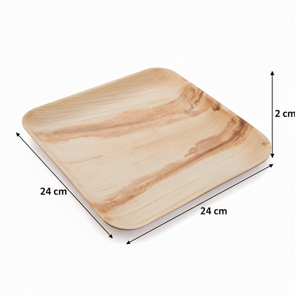 24cm Palm Leaves Square Plate
