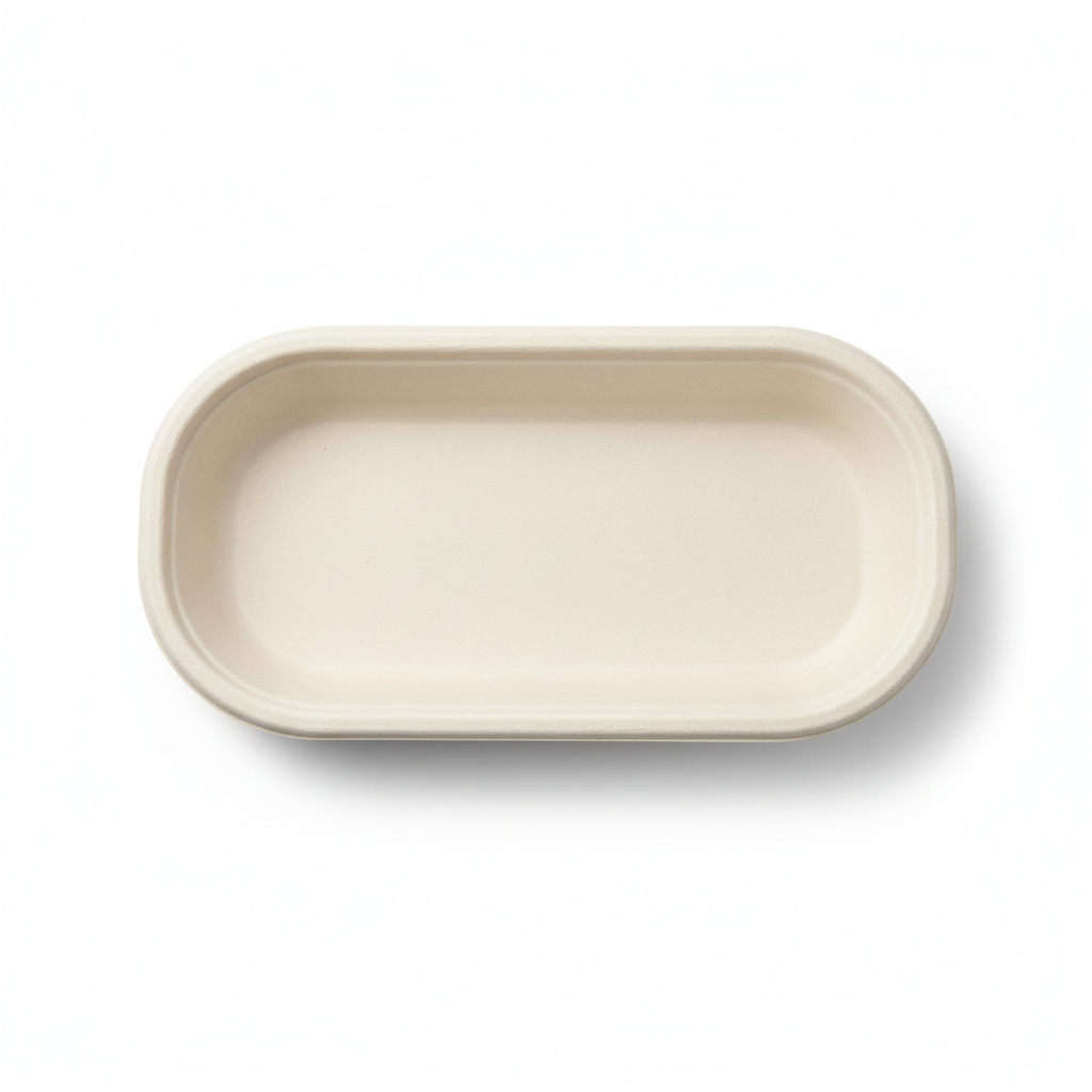 24cm x 13cm Sugarcane Oval Lids for Container