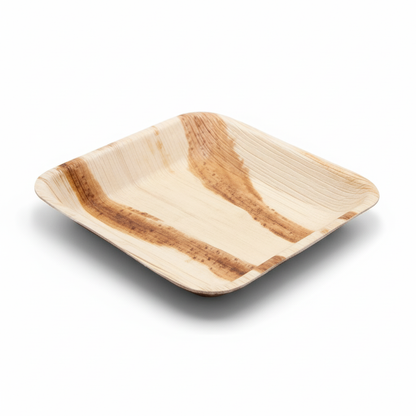 25cm Palm Leaves Deep Square Plate