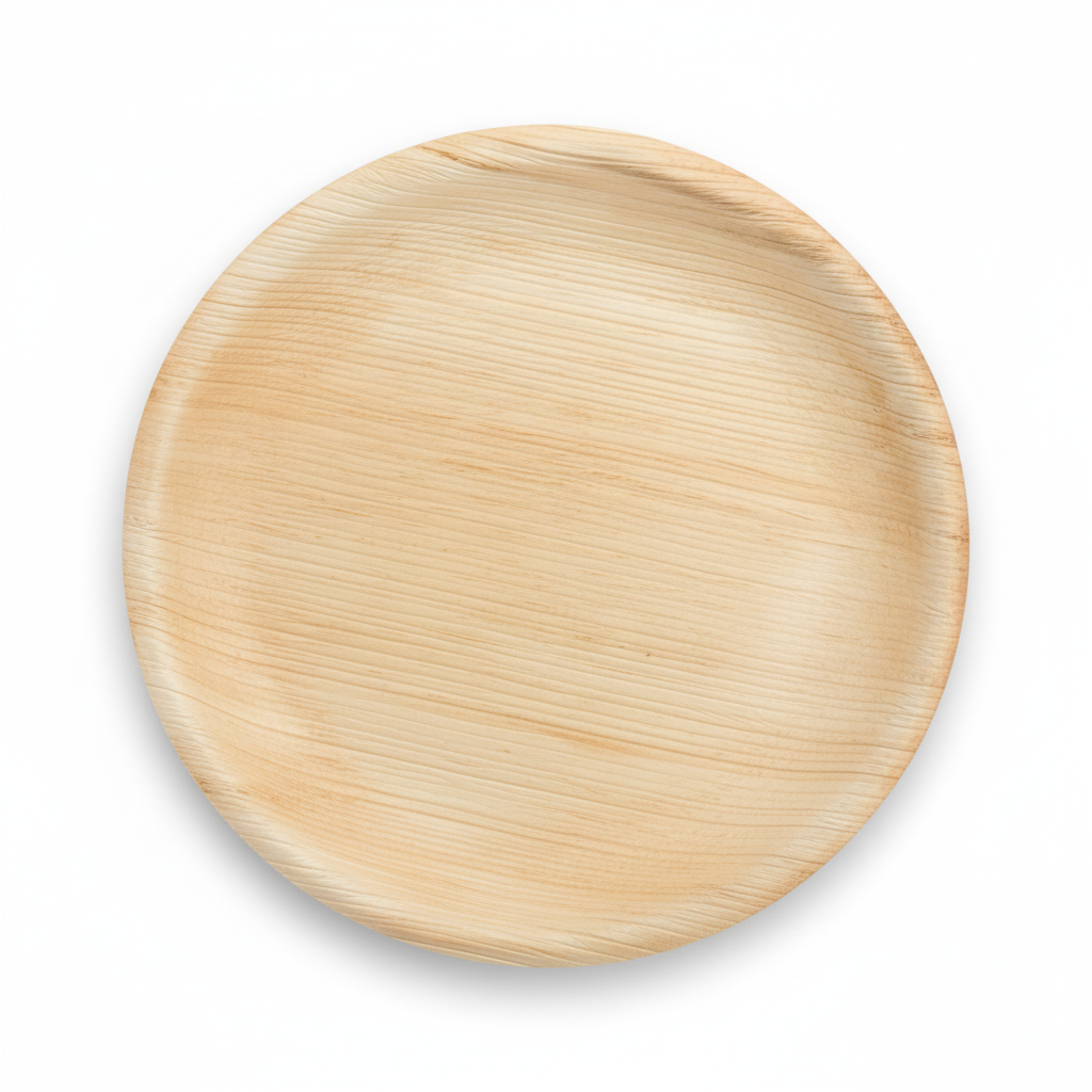 25cm Palm Leaves Round Plate
