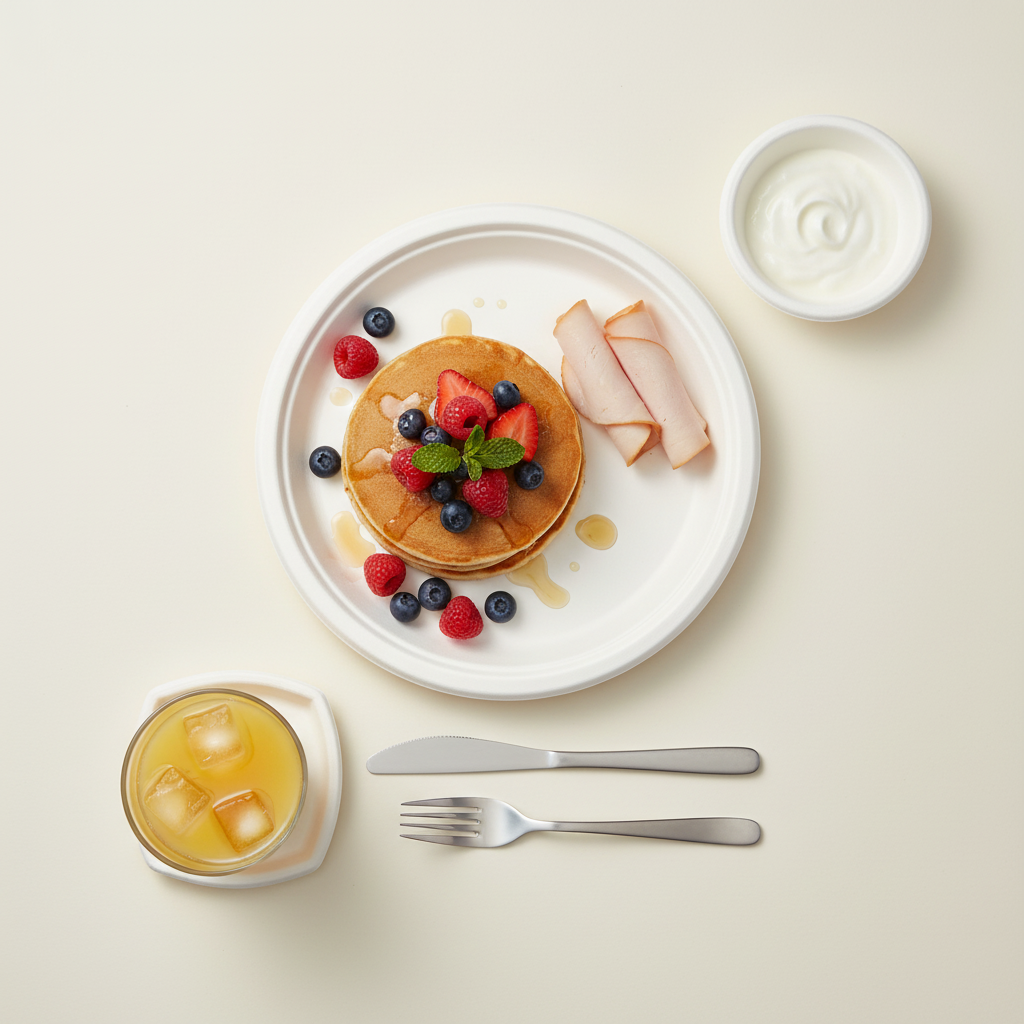 25cm Sugarcane Round Plate