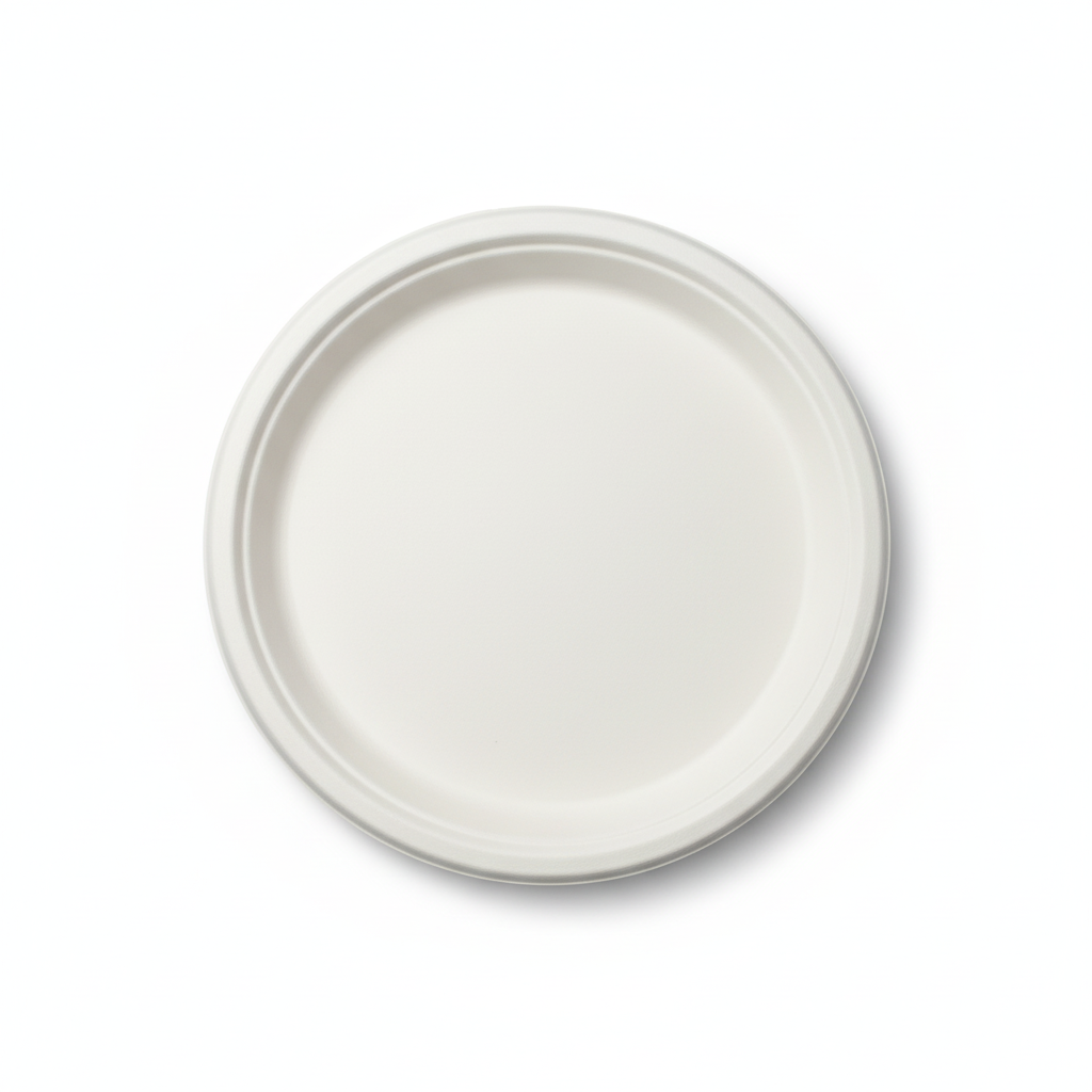 25cm Sugarcane Round Plate