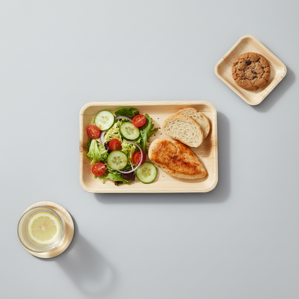 25cm x 15cm Palm Leaves Rectangular Tray