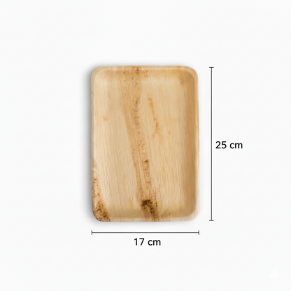 25cm x 17cm Palm Leaves Rectangular Tray