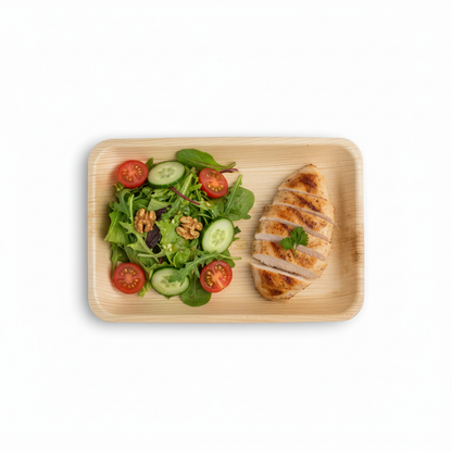 25cm x 17cm Palm Leaves Rectangular Tray