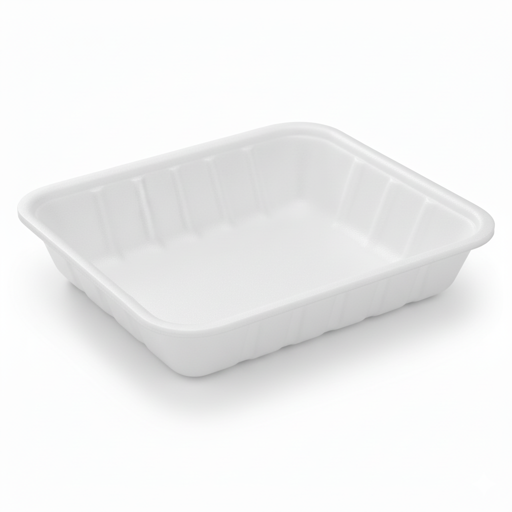 25cm x 18cm Sugarcane Rectangular 4D Tray