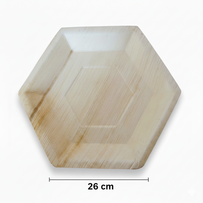 26cm Palm Leaves Hexagon Shaped Plate
