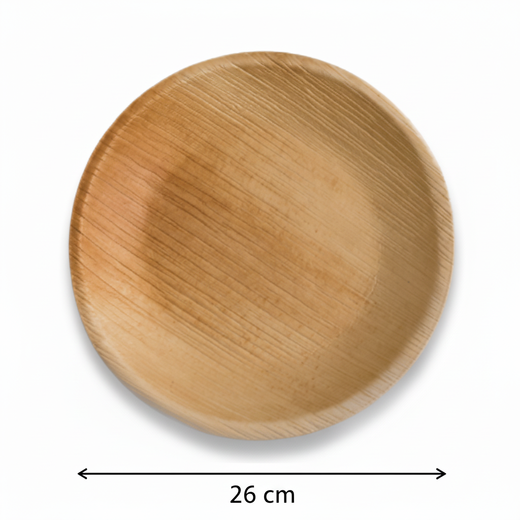 26cm Palm Leaves Round Plate