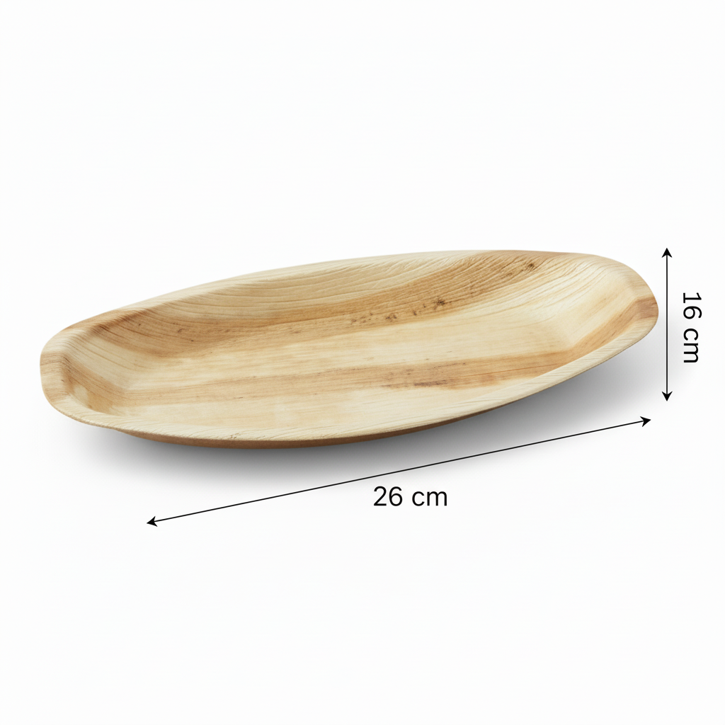 26cm x 16cm Palm Leaves Oval Tray