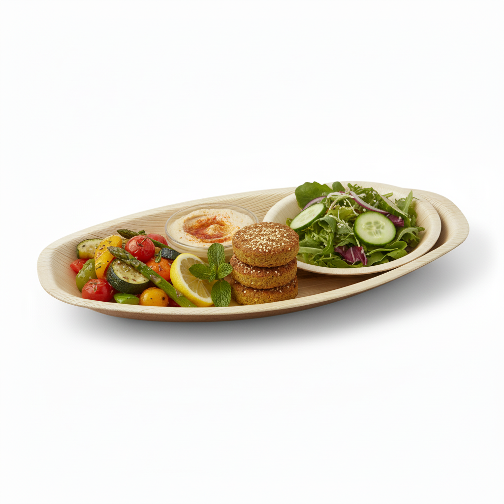 26cm x 16cm Palm Leaves Oval Tray