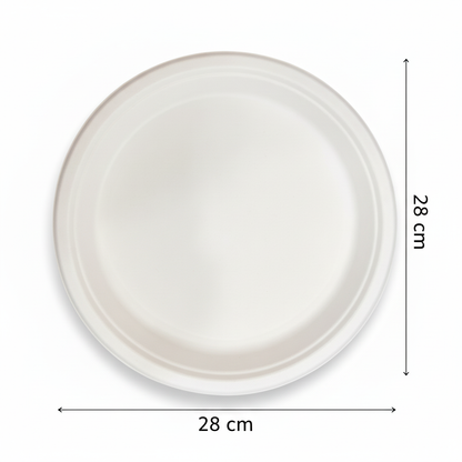 28cm Sugarcane Round Plate