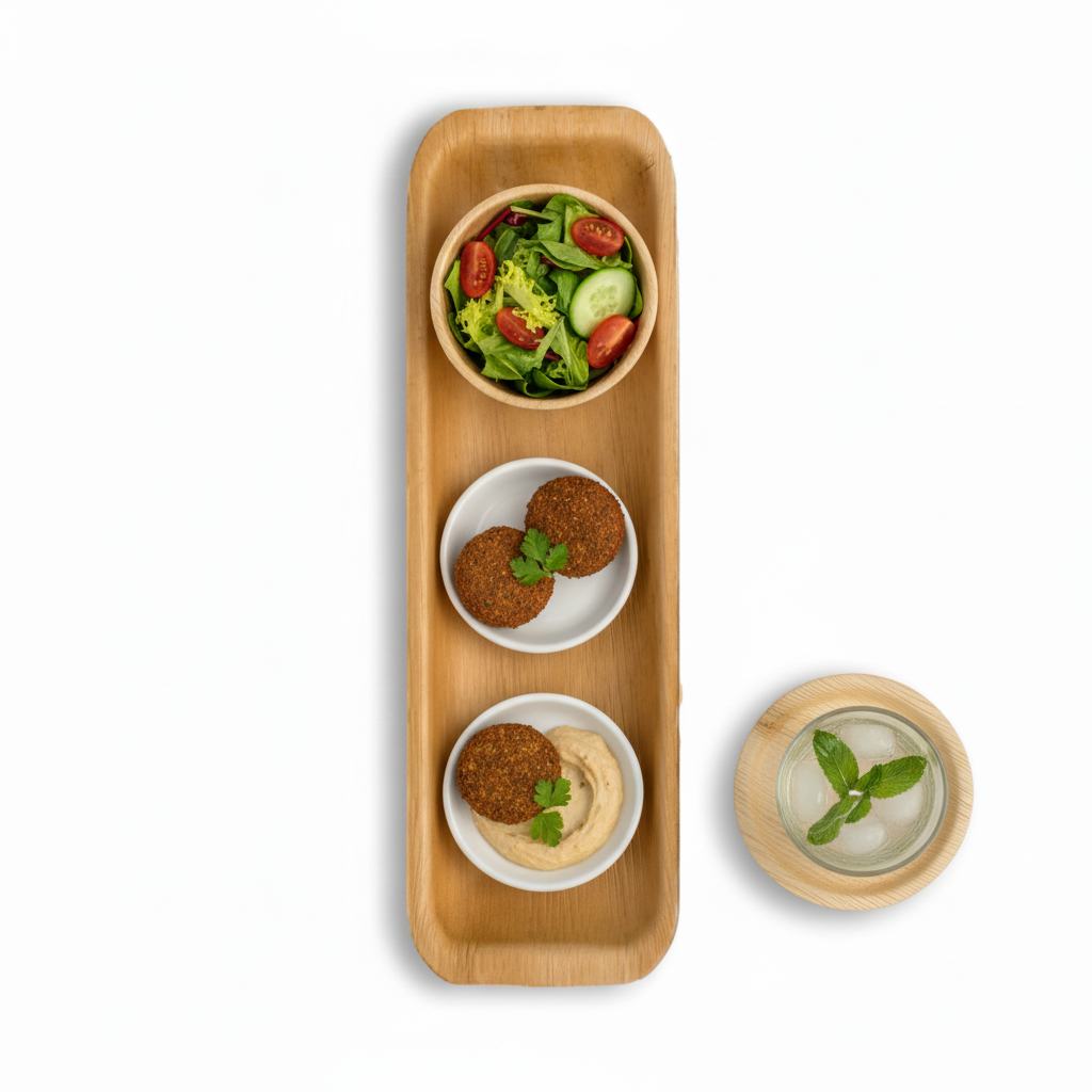 28cm x 10cm Palm Leaves Rectangular Tray