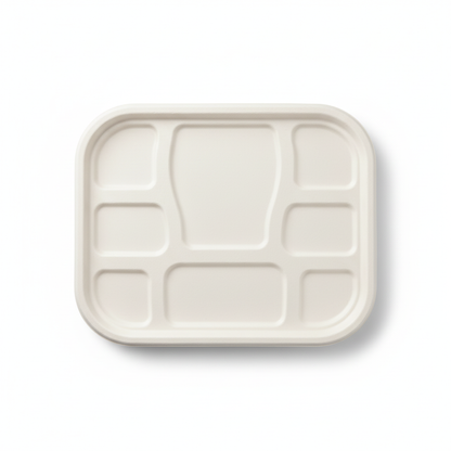 29cm x 23cm 8 compartment Sugarcane Rectangular Lid