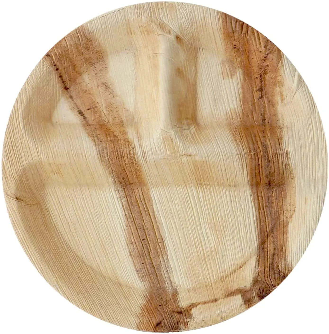 30cm 3 compartment Palm Leaves Round Plate