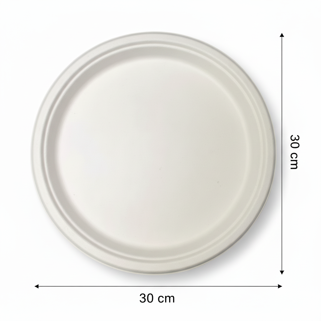 30cm Sugarcane Round Plate