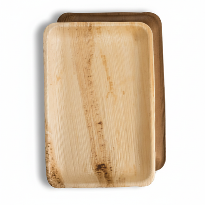 30cm x 13cm Shallow Palm Leaves Rectangular Tray