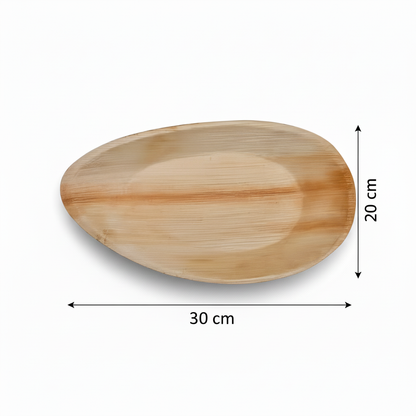 30cm x 20cm Palm Leaves Tear Drop Oval Tray