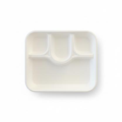 30cm x 24cm 4 compartment Sugarcane Rectangular Tray