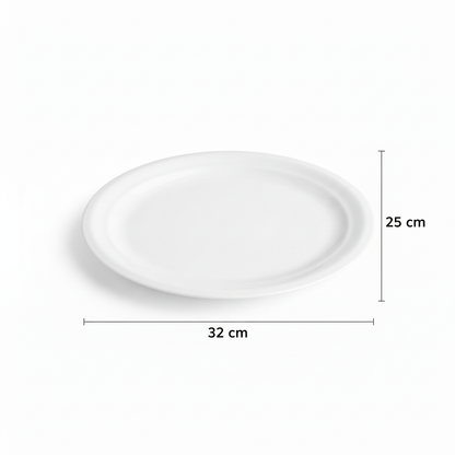 32cm x 25cm Sugarcane Oval Plate