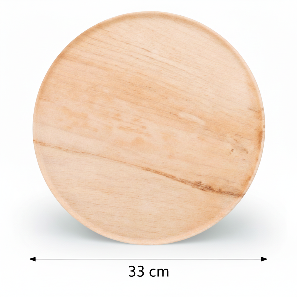 33 cm Palm Leaves Round Tray