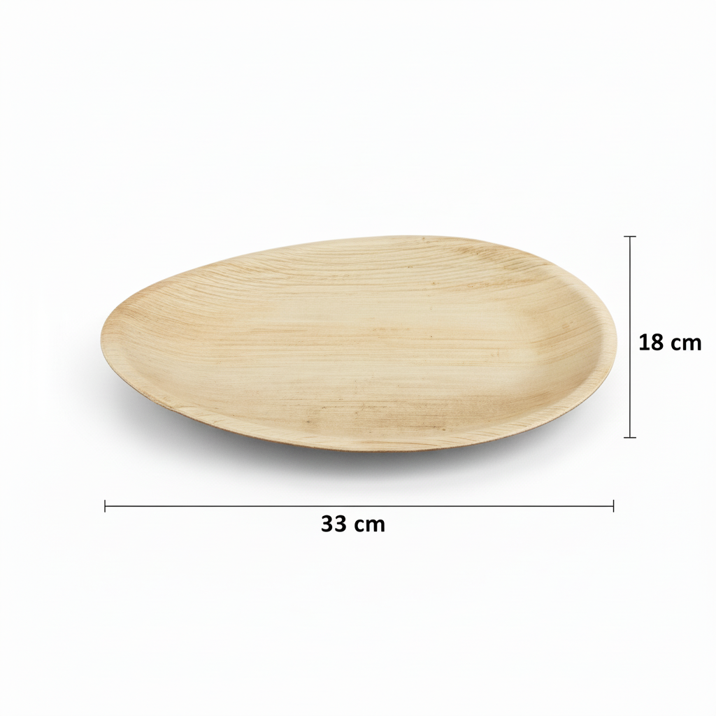 33cm x 18cm Palm Leaves Oblong Plate