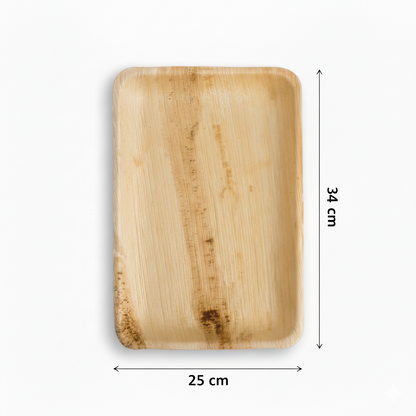 34cm x 25cm Palm Leaves Rectangular Tray